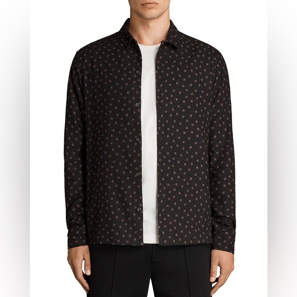All Saints Kiefer Regular Fit Button-down LS Shirt Size L - Picture 4 of 11